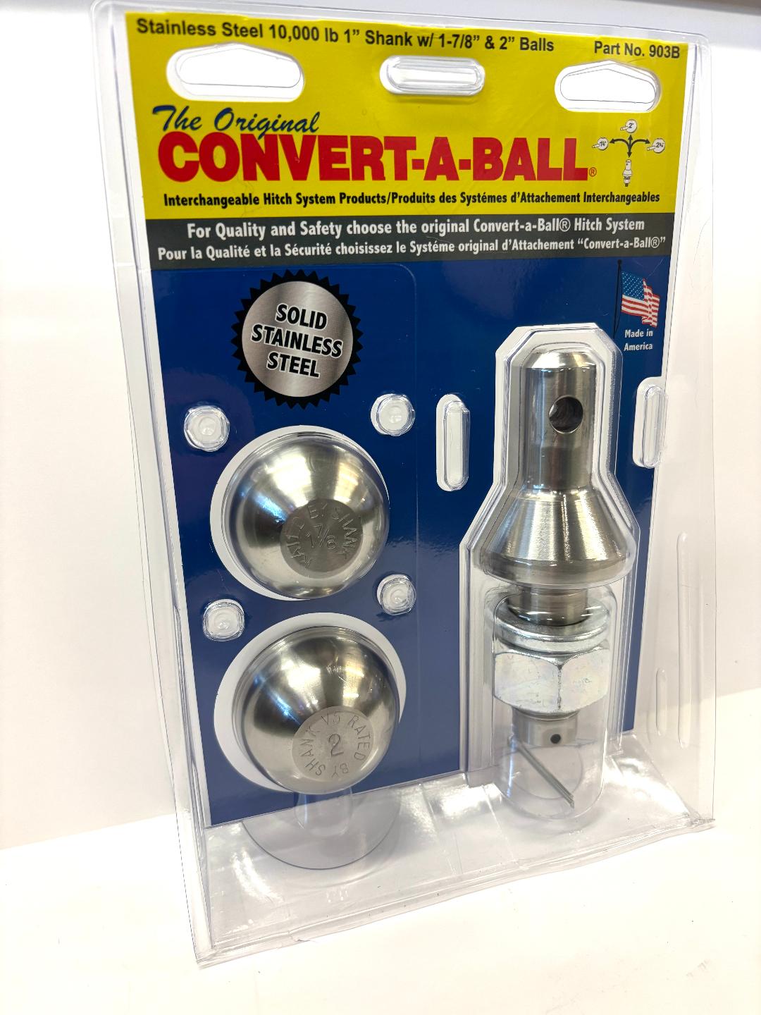 1" 2 Ball Set (1-7/8" and 2" Balls) - Stainless Steel Part # 903