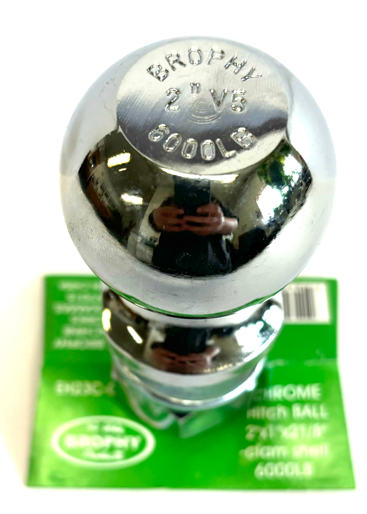 2" Ball with 1" Shank, Chrome Plated One Piece Ball, Rated 6,000 lbs. GVW