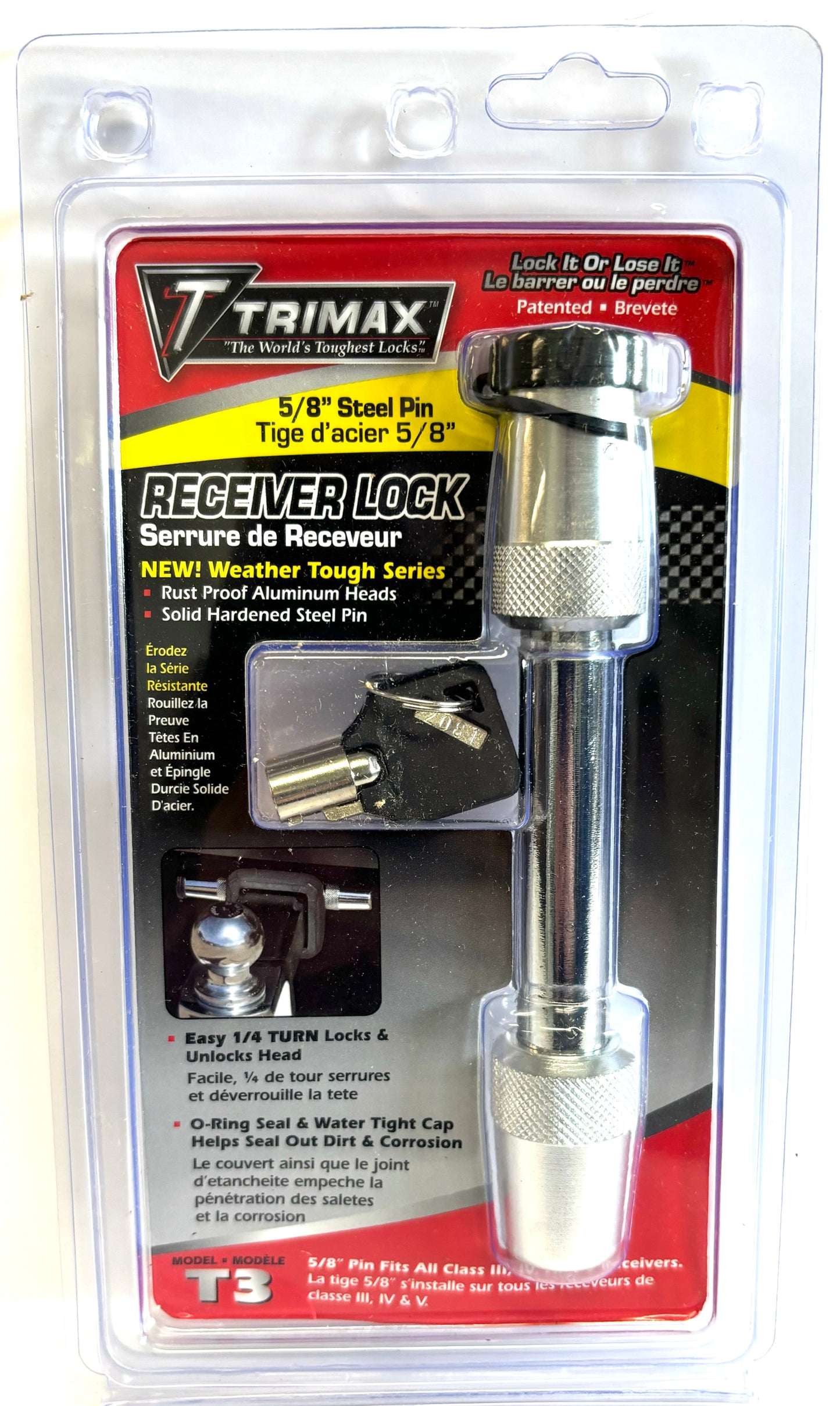 5/8" x 2 3/4" Hitch Pin Lock, Trimax T3
