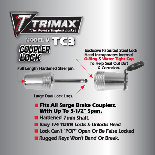 Trimax 3-1/2" Span Coupler Lock (TC3)