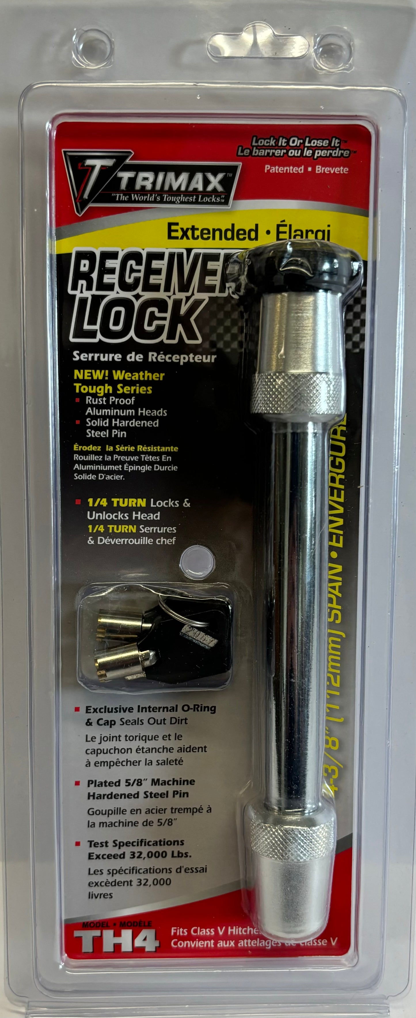 5/8" x 4 3/8" Receiver Hitch Lock - TH4 by Trimax