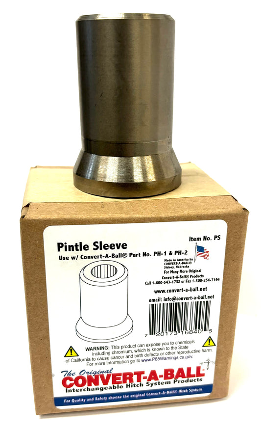 Pintle Sleeve for Convert-A-Ball PH1 or PH2 Hitch -- Part # PS